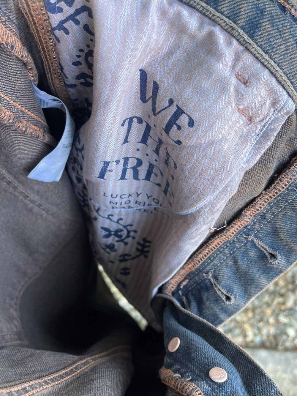 We The Free Lucky You Mid Rise Barrel Jeans Archive Grey Size 32 Women’s - Picture 12 of 16